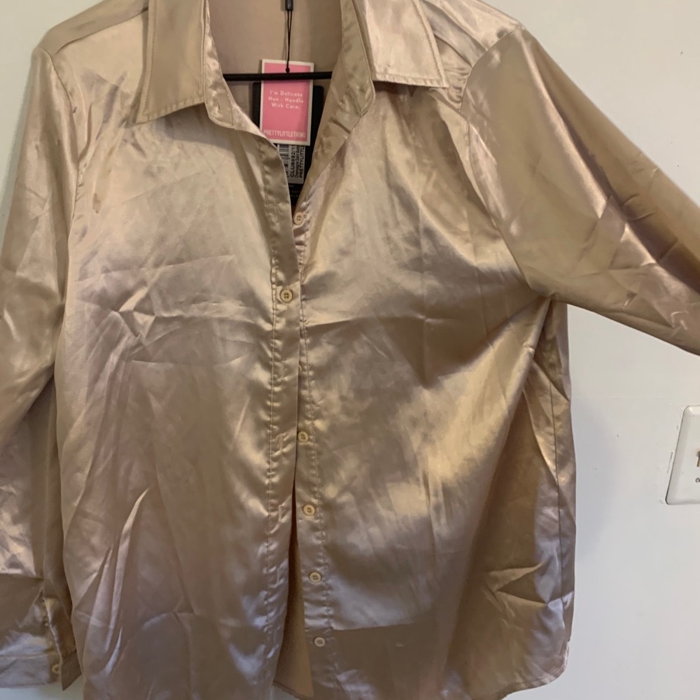 Pretty Little Thing Satin Button Front
